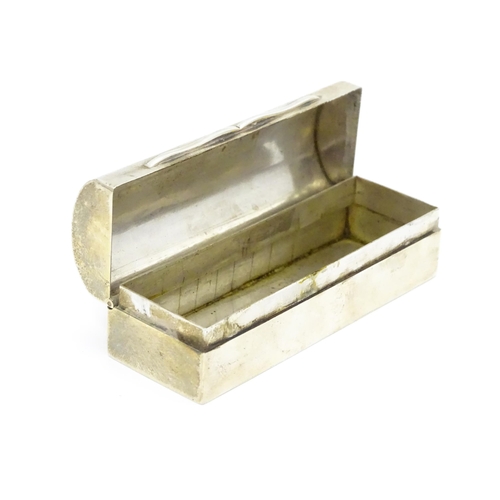 529 - A Victorian silver box of rectangular form with domed lid, hallmarked London 1899, maker Stuart Clif... 