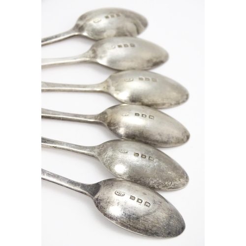 273 - A set of 6 silver demitasse spoons hallmarked London 1922 maker Josiah Williams & Co. Approx 3 1/2