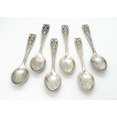 273 - A set of 6 silver demitasse spoons hallmarked London 1922 maker Josiah Williams & Co. Approx 3 1/2