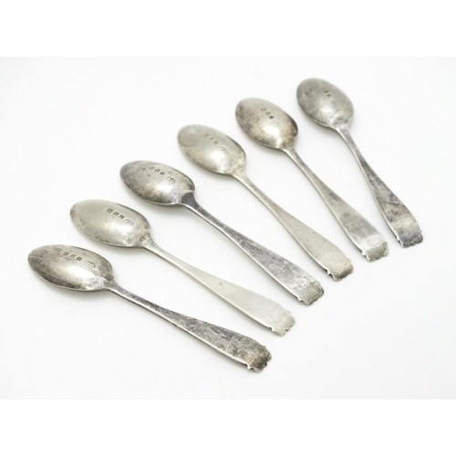 273 - A set of 6 silver demitasse spoons hallmarked London 1922 maker Josiah Williams & Co. Approx 3 1/2