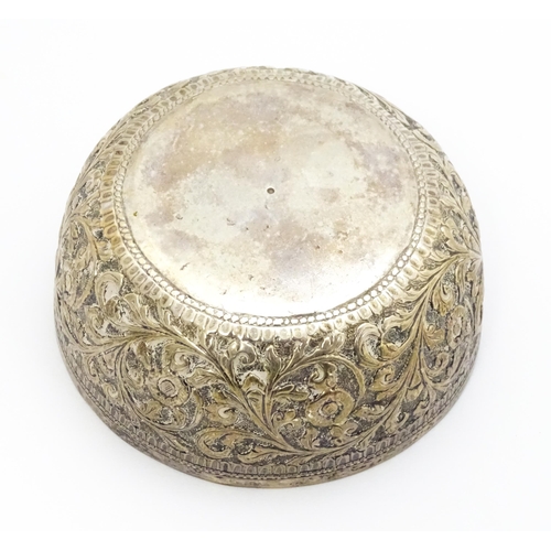 491 - A small silver ring box raised on three feet, hallmarked Birmingham 1909, maker A & J Zimmerman Ltd.... 