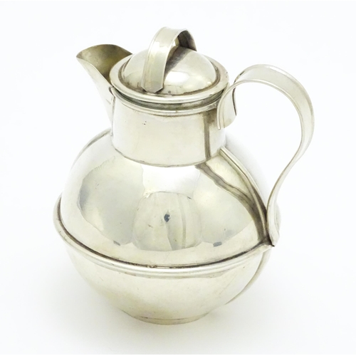 495 - A silver cream jug formed as a Jersey / Channel Island creamer, hallmarked Birmingham 1908, stamped ... 