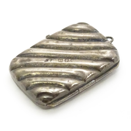 503 - A Victorian small silver vesta case hallmarked Birmingham 1890, maker Charles Edward Soloman. Approx... 