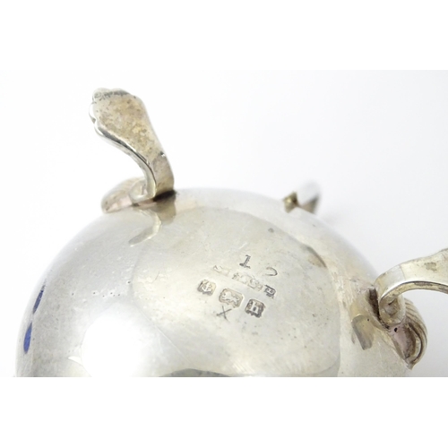 541 - Two silver cruet items comprising a mustard hallmarked Birmingham 1907, the salt hallmarked Birmingh... 