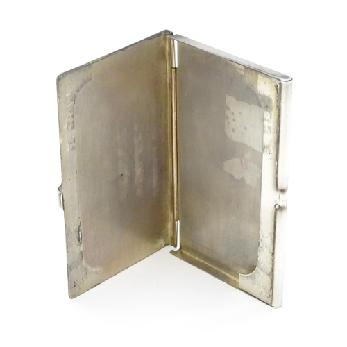 543 - A silver card case hallmarked Birmingham 1992, maker SM. Approx. 3 3/4