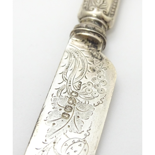 626 - A Victorian silver Christening spoon and fork hallmarked London 1873 / 1875, maker Atkin Brothers. T... 