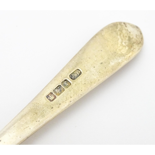 650 - A silver bread fork with bright cut decoration, hallmarked Sheffield 1915, maker C W Fletcher & Son ... 