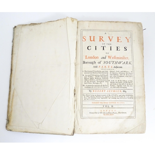 2110 - Book: A Survey of the Cities of London and Westminster, Borough of Southwark and Parts Adjacent, vol... 