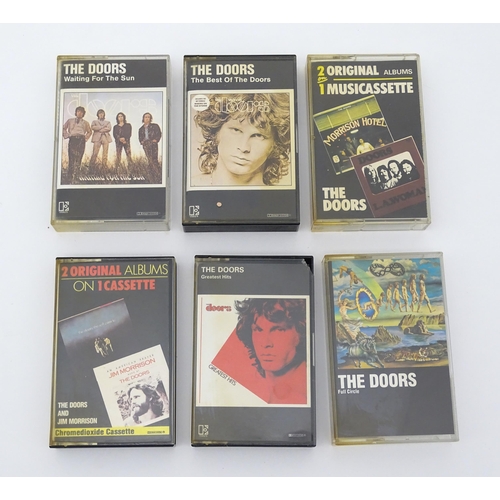 1087 - Six music cassette tapes, The Doors , comprising the albums 'Waiting For The Sun', 'Morrison Hotel' ... 