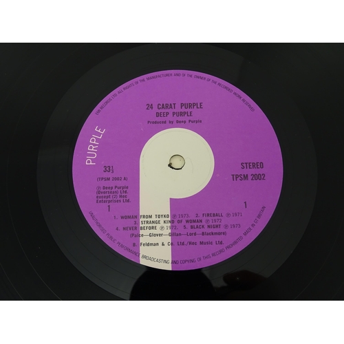 1088 - Vinyl record LP : Deep Purple , '24 Carat Purple' , 33rpm, EMI Records Ltd TPSM2002 (1975.)
The slee... 