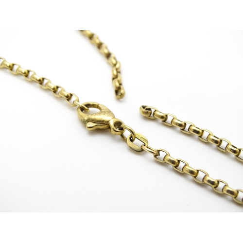 780 - A quantity of scrap gold to include 9ct gold chains, a 9ct gold ring, a silver locket on chain and a... 