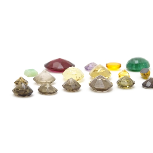 845 - A quantity of assorted loose unmounted stones and beads etc.