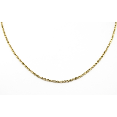 848 - A 9ct gold chain necklace. Approx. 18