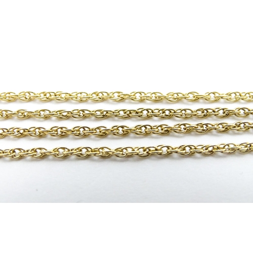 848 - A 9ct gold chain necklace. Approx. 18