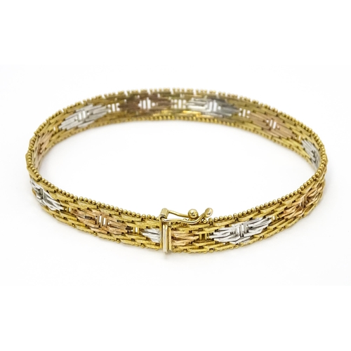 850 - An Italian silver gilt bracelet. Approx. 8