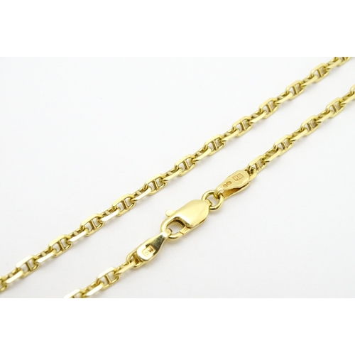 859 - An 18ct gold chain necklace. Approx. 20