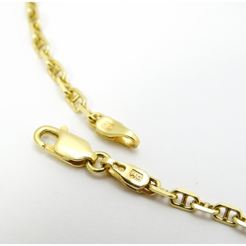 859 - An 18ct gold chain necklace. Approx. 20