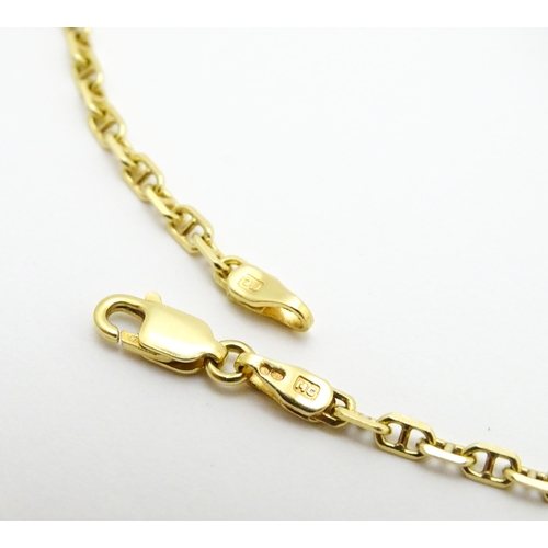 859 - An 18ct gold chain necklace. Approx. 20