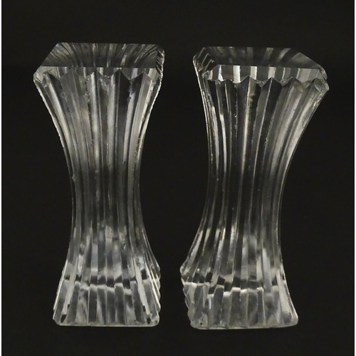 220 - A pair of Victorian glass knife rests. Approx. 4 1/2