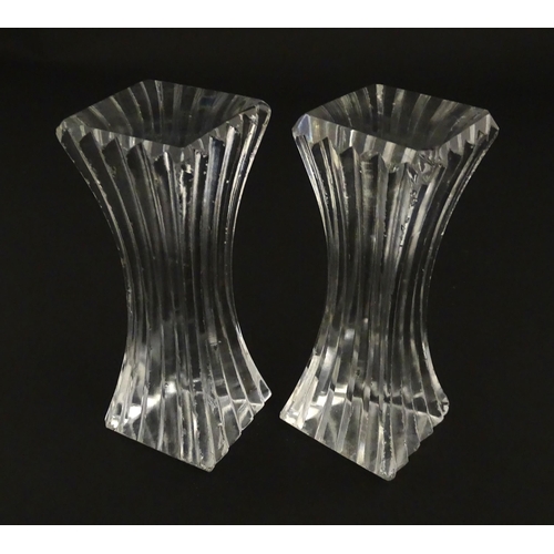 220 - A pair of Victorian glass knife rests. Approx. 4 1/2