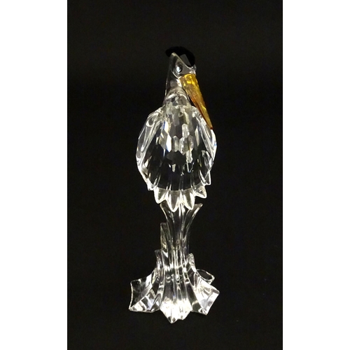 228 - A Swarovski crystal model of a heron.  Approx. 5 3/4