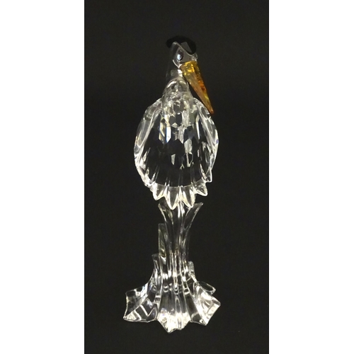 228 - A Swarovski crystal model of a heron.  Approx. 5 3/4