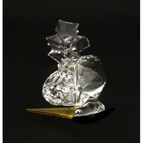 228 - A Swarovski crystal model of a heron.  Approx. 5 3/4