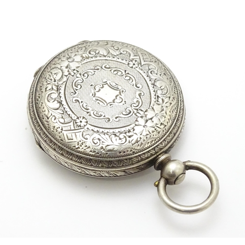 932 - A  Victorian silver cased pocket watch hallmarked Birmingham 1885 maker Waltham Watch Co. Together w... 