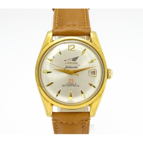 936 - A Garuda Jetmaster gentlemens automatic wristwatch, the dial with date aperture and gilt batons and ... 