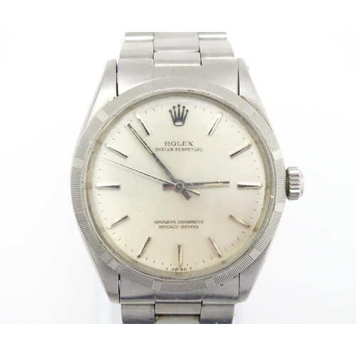 944 - A Rolex Oyster Perpetual Superlative Chronometer stainless steel gentleman's wristwatch, the dial wi... 