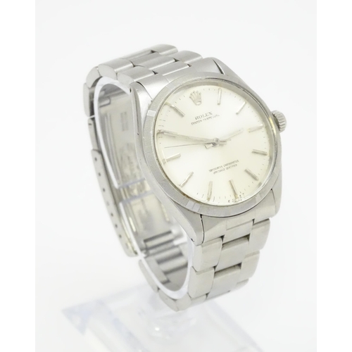 944 - A Rolex Oyster Perpetual Superlative Chronometer stainless steel gentleman's wristwatch, the dial wi... 