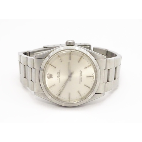 944 - A Rolex Oyster Perpetual Superlative Chronometer stainless steel gentleman's wristwatch, the dial wi... 