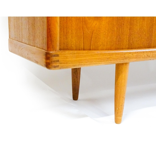 1756 - Vintage / Retro: A Danish teak sideboard designed by H.W.Klein for Bramin. With a bank of four drawe... 