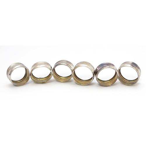 536 - A set of six small .800 German silver napkin rings (6)