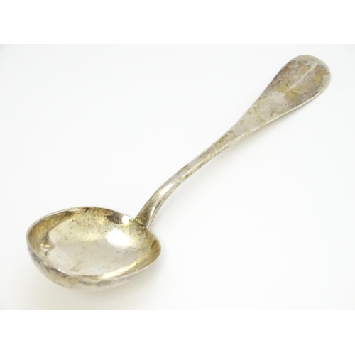 597 - An Austro-Hungarian silver table spoon. Approx. 8 1/2