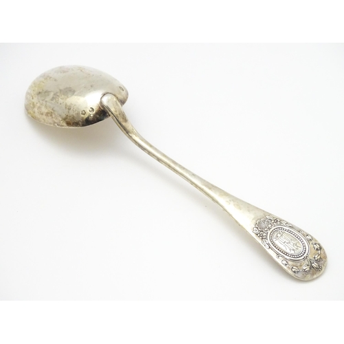 597 - An Austro-Hungarian silver table spoon. Approx. 8 1/2