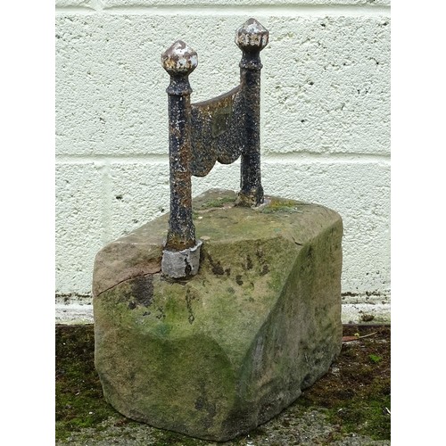 1265 - A Victorian cast iron boot scraper.  Approx. 19 1/4