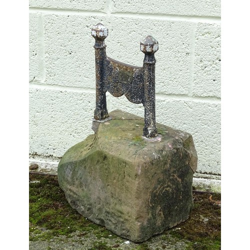 1265 - A Victorian cast iron boot scraper.  Approx. 19 1/4