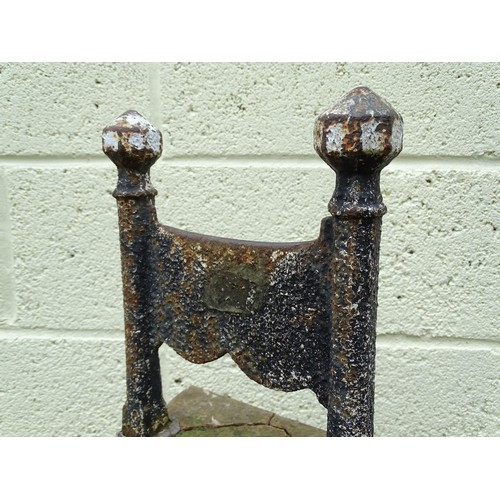 1265 - A Victorian cast iron boot scraper.  Approx. 19 1/4