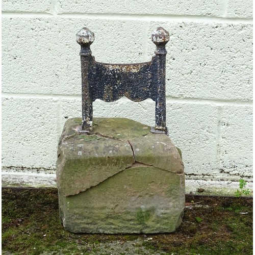 1265 - A Victorian cast iron boot scraper.  Approx. 19 1/4