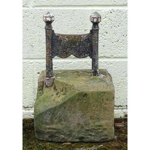 1265 - A Victorian cast iron boot scraper.  Approx. 19 1/4