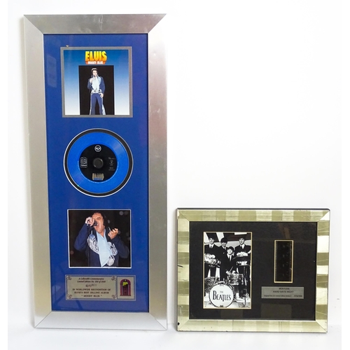 2128 - Pop music memorabilia : The Beatles , a c2003 framed 35mm film cell from the 1964 film 'A Hard Day's... 