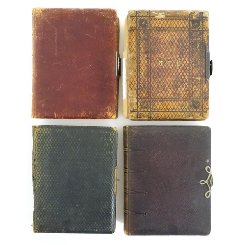 2148 - Four Victorian carte de visite photograph albums containing various portrait cards and photographs, ... 