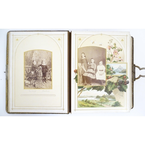 2148 - Four Victorian carte de visite photograph albums containing various portrait cards and photographs, ... 