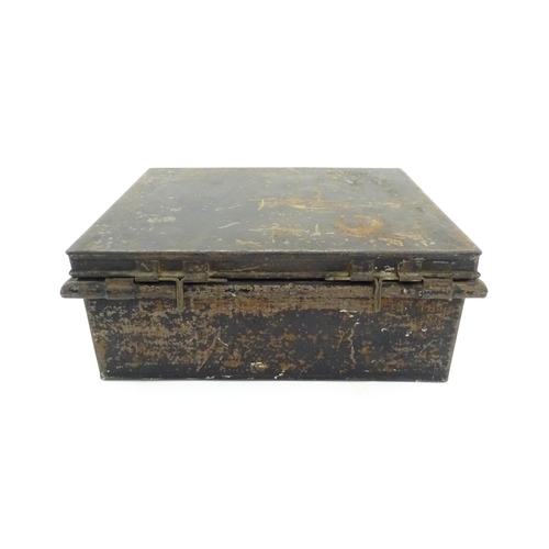 2149 - A 19thC strong box containing assorted 19th and 20thC English and German ephemera to include assorte... 