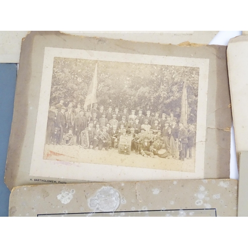 2151 - Buckinghamshire local interest : a quantity of Victorian and later mounted monochrome photographs in... 