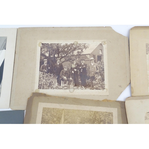 2151 - Buckinghamshire local interest : a quantity of Victorian and later mounted monochrome photographs in... 