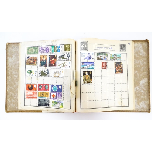 2156 - Stamps: Three albums containing Great British, Commonwealth and Worldwide stamps, mostly 20thC. Toge... 