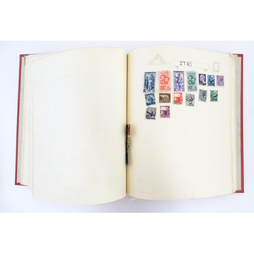 2156 - Stamps: Three albums containing Great British, Commonwealth and Worldwide stamps, mostly 20thC. Toge... 