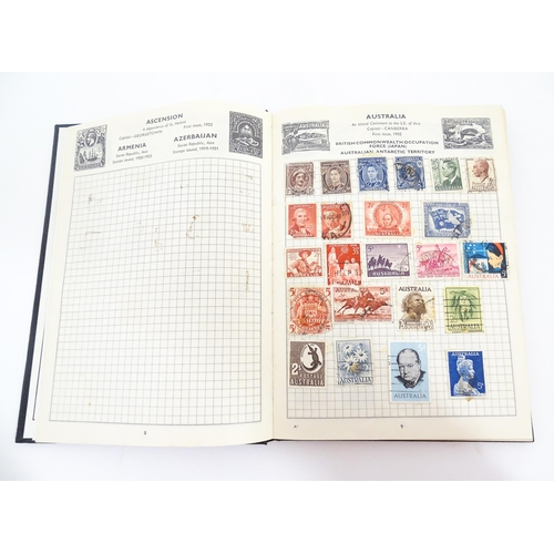 2156 - Stamps: Three albums containing Great British, Commonwealth and Worldwide stamps, mostly 20thC. Toge... 